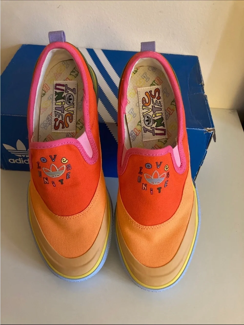 New limited edition adidas slip on 9.5 women